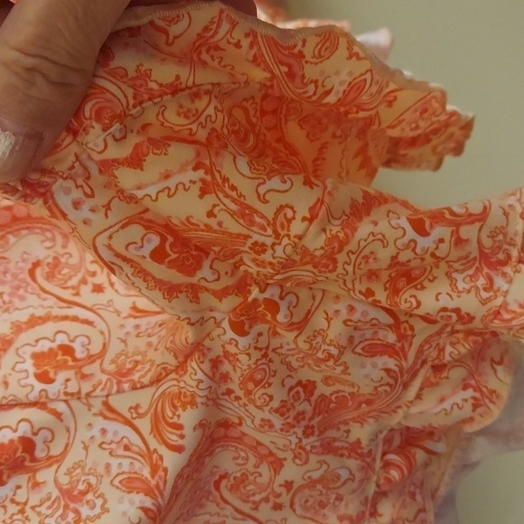 INK+IVY Peach Floral Paisley Pajama Short Set - Picture 4 of 10